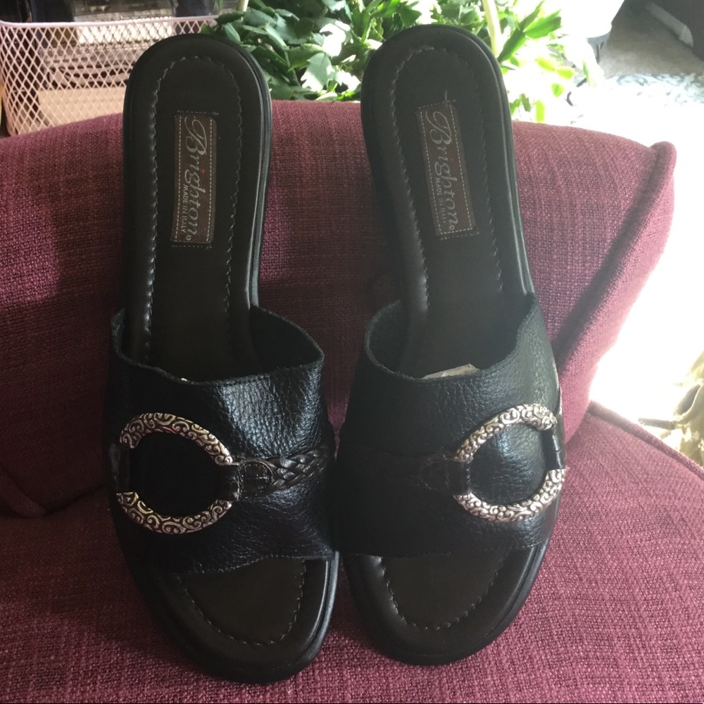 Brighton Black Sandals Size 8 EUC